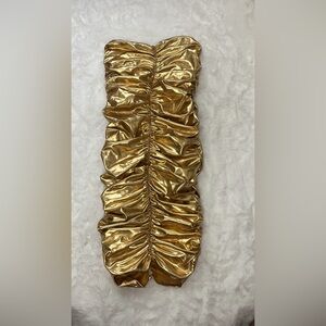 Gold Ruched Women's Skirt